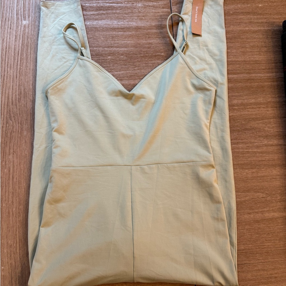 Reformation Emmy Ecostracht Light Green Jumpsuit - Picture 4 of 5